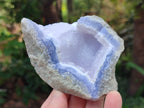 Natural Blue Lace Agate Geode Specimens x 6 From Nsanje, Malawi - Toprock Gemstones and Minerals 