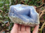 Natural Blue Lace Agate Geode Specimens x 6 From Nsanje, Malawi - Toprock Gemstones and Minerals 