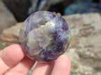 Polished Lepidolite Galets Some with Pink Tourmaline x 24 From Ambatondrazaka, Madagascar - Toprock Gemstones and Minerals 