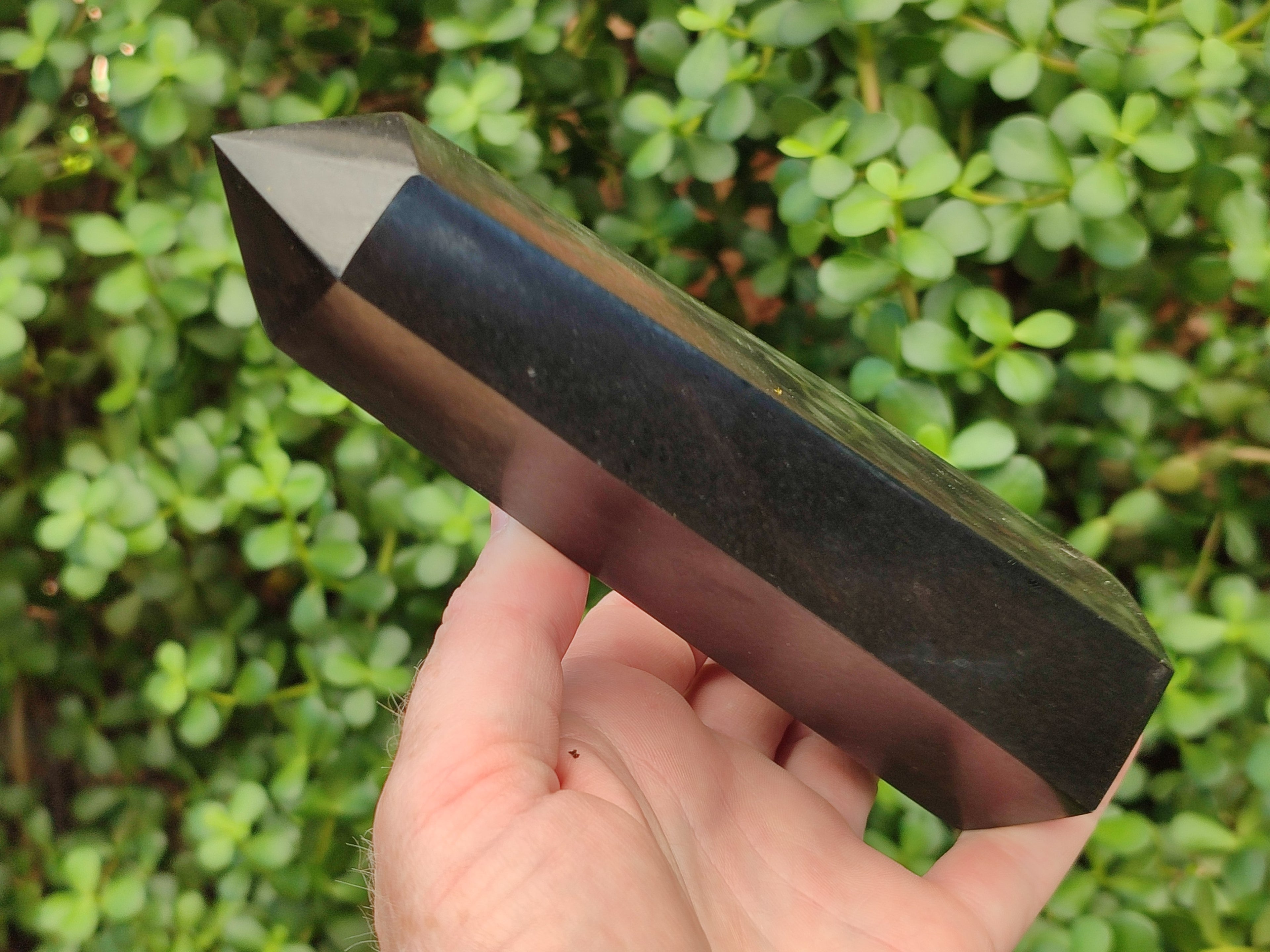 Polished Black Basalt Display Crystals x 3 From Madagascar