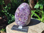 Polished Large Purple Chevron Smokey Amethyst Standing Free Form x 1 From Madagascar - Toprock Gemstones and Minerals 