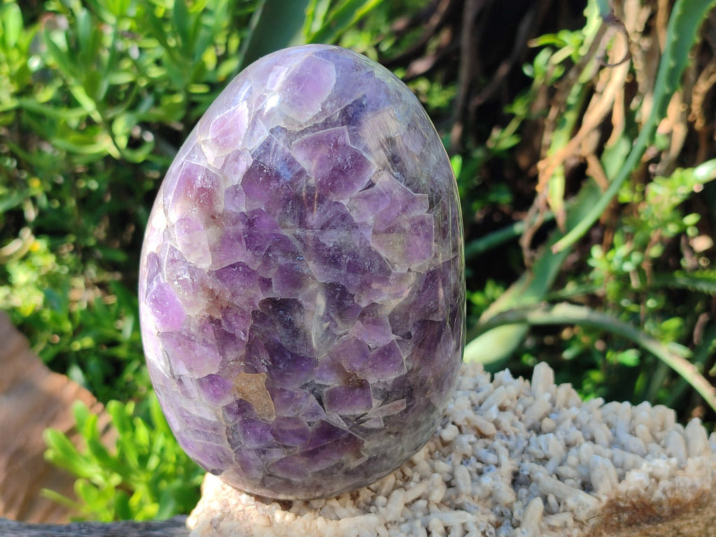 Polished Large Purple Chevron Smokey Amethyst Standing Free Form x 1 From Madagascar - Toprock Gemstones and Minerals 