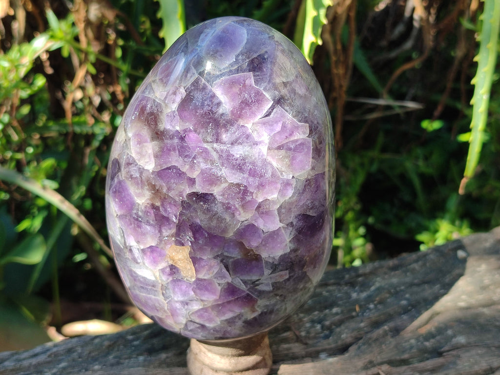 Polished Large Purple Chevron Smokey Amethyst Standing Free Form x 1 From Madagascar - Toprock Gemstones and Minerals 