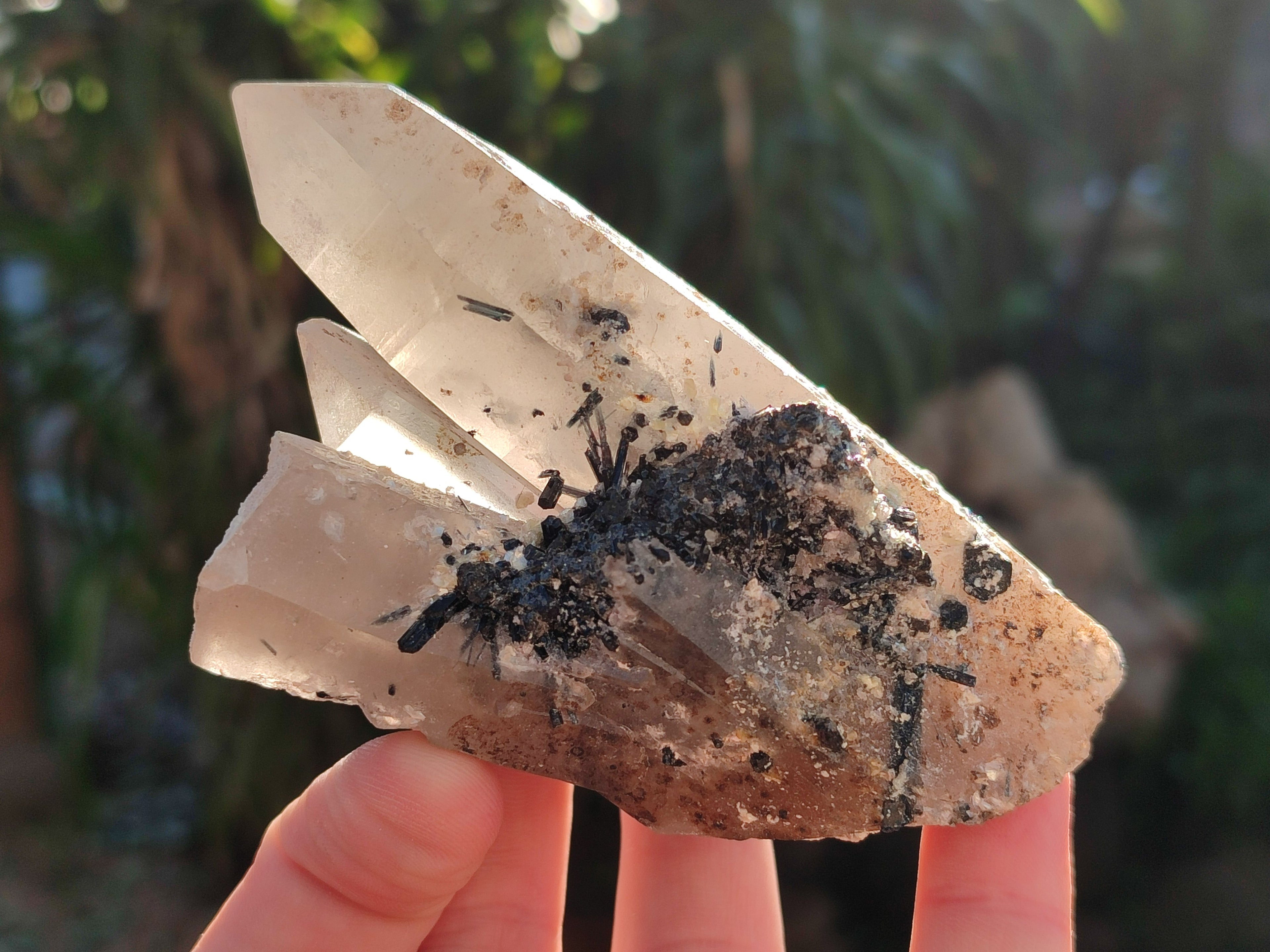 Natural Smokey Quartz Clusters with Associated Minerals x 6 From Erongo, Namibia