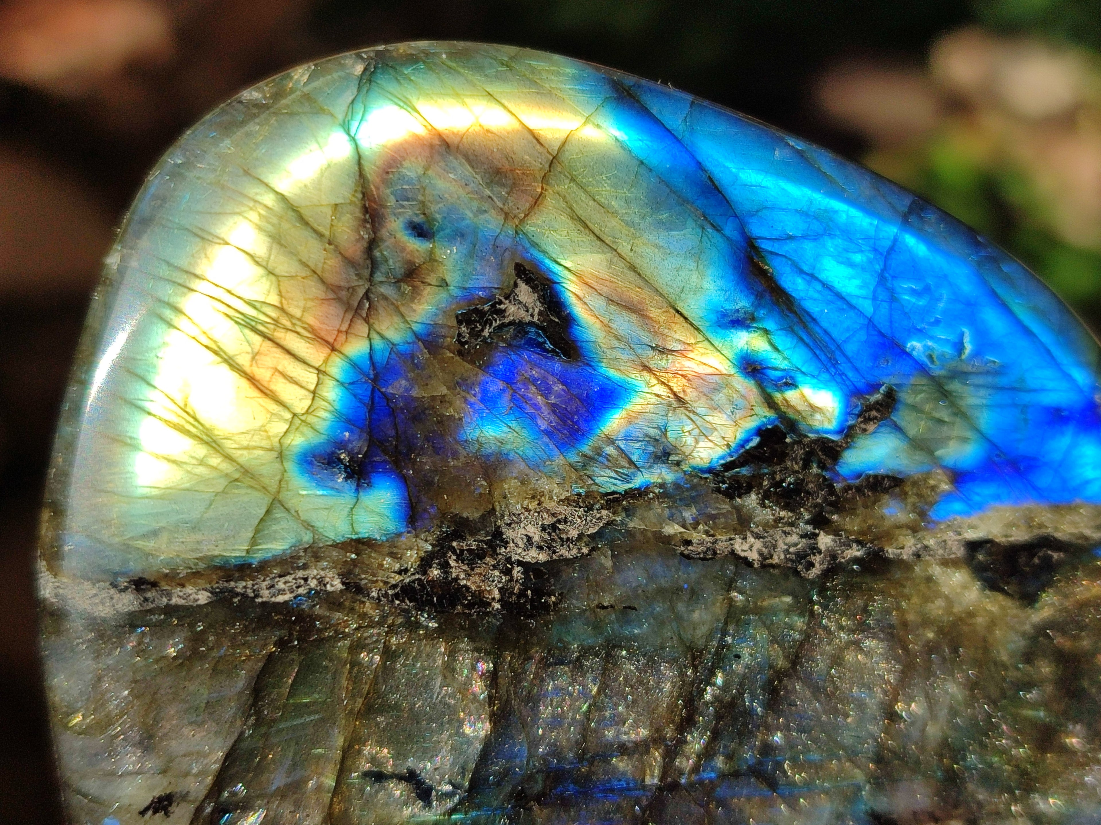 Polished Labradorite Standing Free Forms x 6 From Madagascar