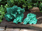Natural Silky Malachite Specimens x 2 From Kasompe, Congo