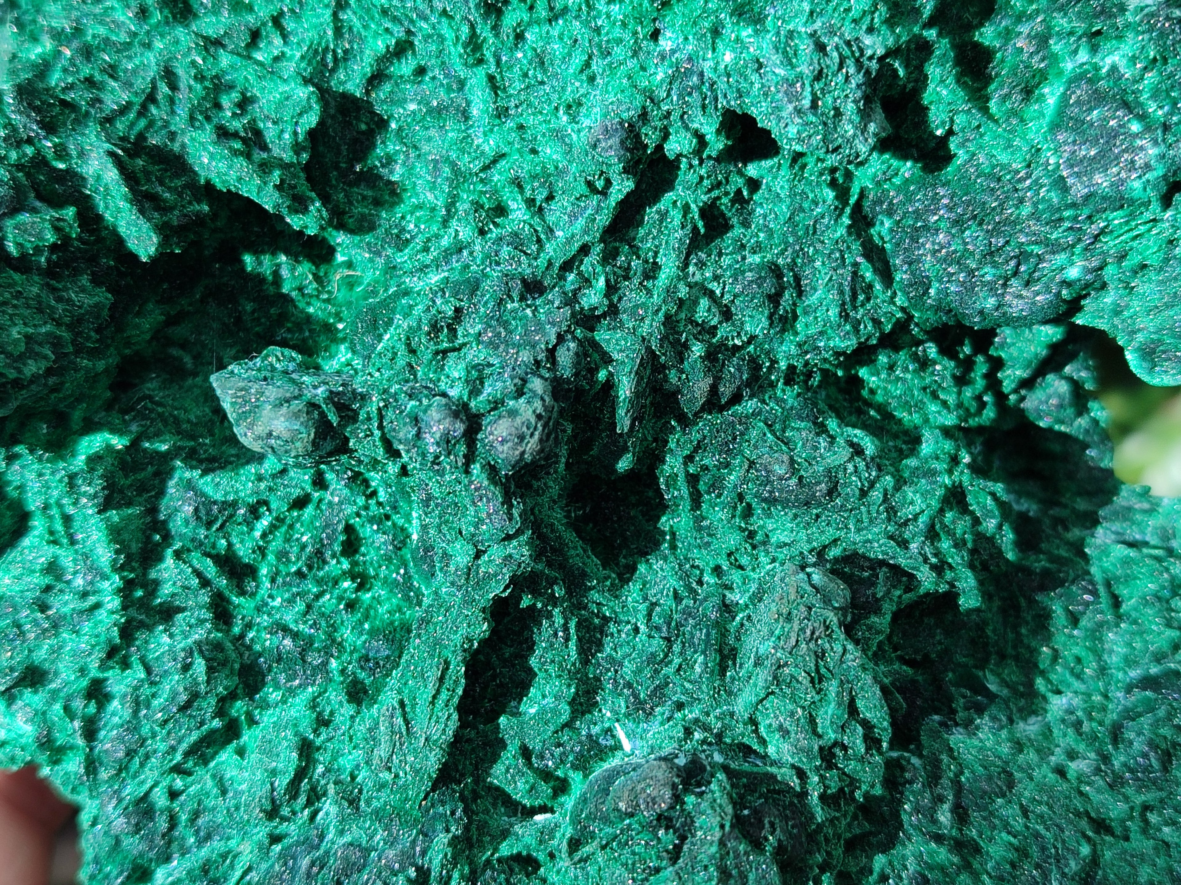 Natural Silky Malachite Specimens x 2 From Kasompe, Congo
