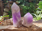 Polished Chevron Amethyst Crystals x 6 From Madagascar - Toprock Gemstones and Minerals 
