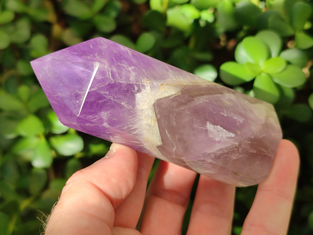 Polished Chevron Amethyst Crystals x 6 From Madagascar - Toprock Gemstones and Minerals 