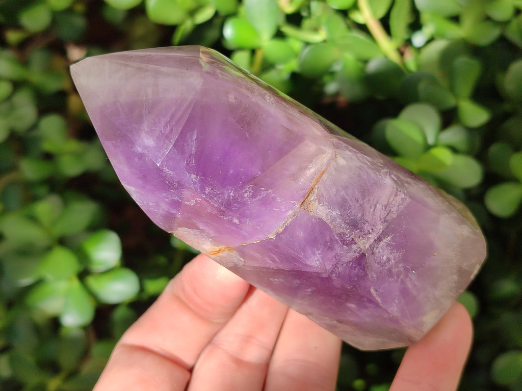 Polished Chevron Amethyst Crystals x 6 From Madagascar - Toprock Gemstones and Minerals 