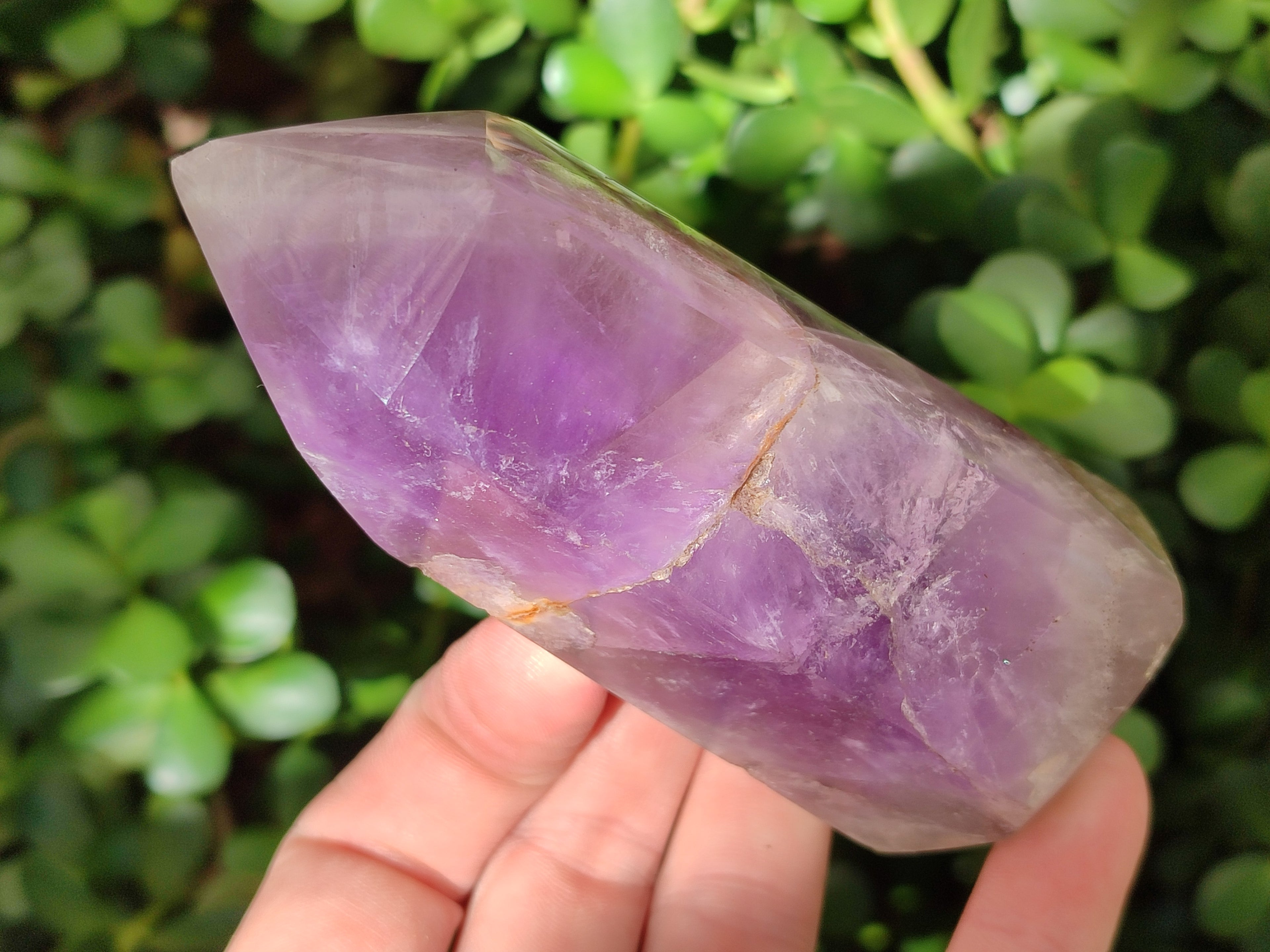 Polished Chevron Amethyst Crystals x 6 From Madagascar - Toprock Gemstones and Minerals 