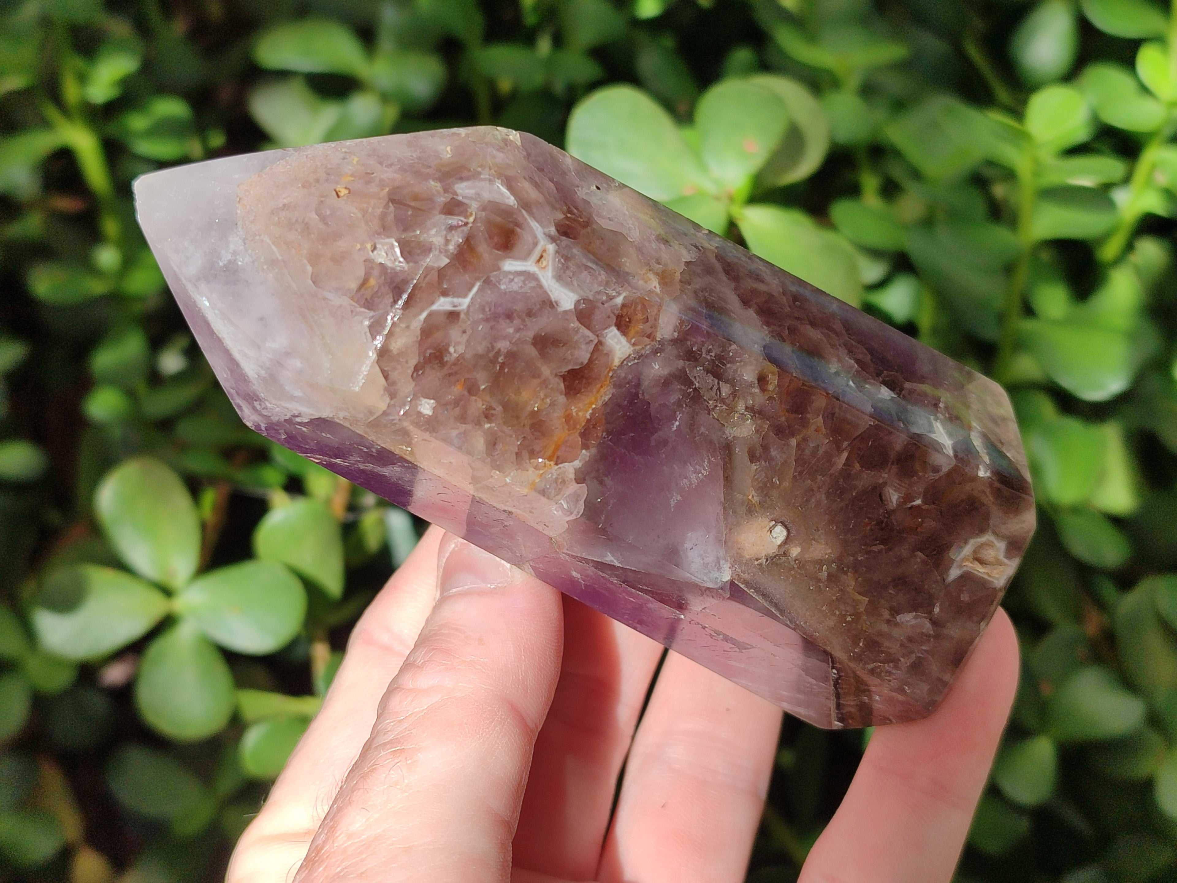 Polished Chevron Amethyst Crystals x 6 From Madagascar - Toprock Gemstones and Minerals 