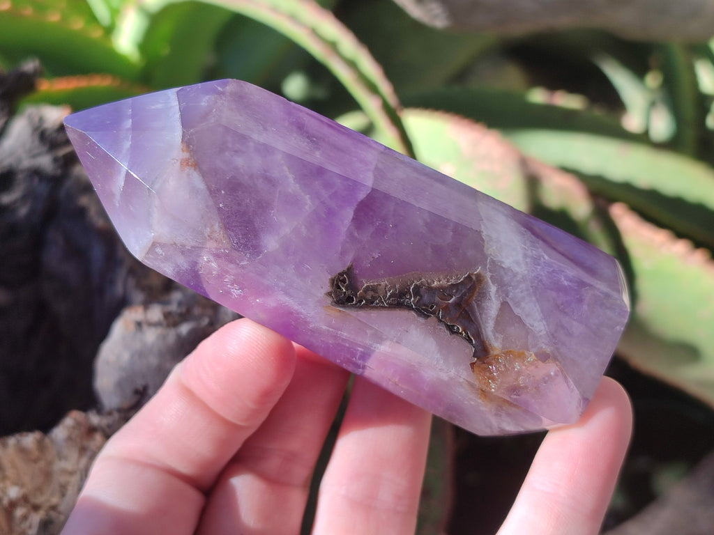 Polished Chevron Amethyst Crystals x 6 From Madagascar - Toprock Gemstones and Minerals 