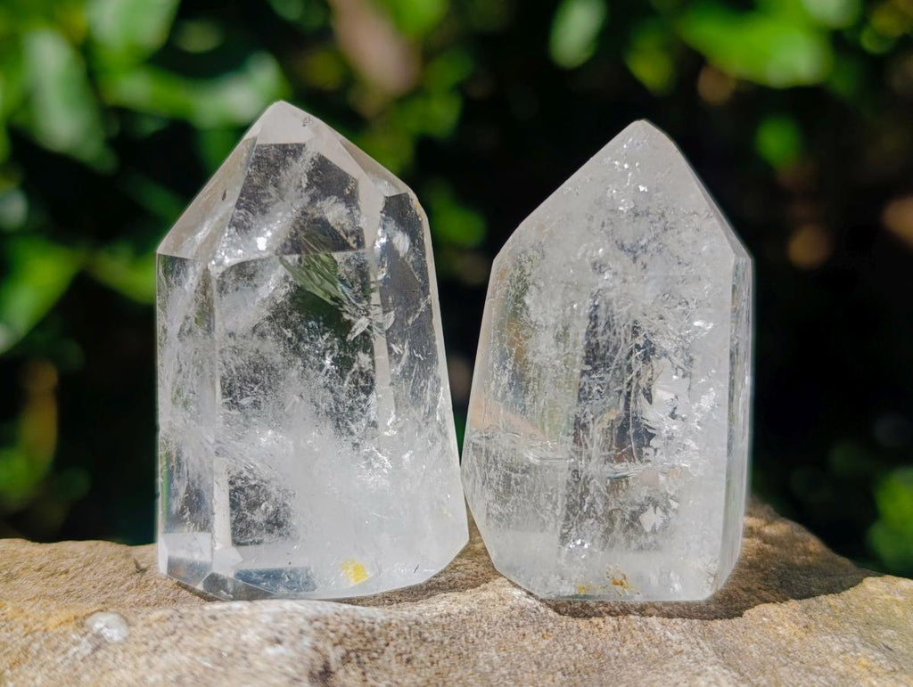 Polished Clear Quartz Display Crystals x 20 From Madagascar