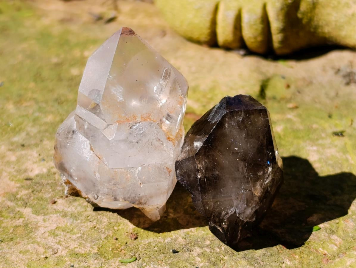 Natural Neuschwaben Farm Smokey Quartz Crystals x 19 From Goboboseb Mountains, Namibia