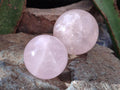 Polished Gemmy Star Rose Quartz Spheres x 6 From Madagascar - Toprock Gemstones and Minerals 