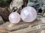 Polished Gemmy Star Rose Quartz Spheres x 6 From Madagascar - Toprock Gemstones and Minerals 