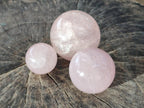 Polished Gemmy Star Rose Quartz Spheres x 6 From Madagascar - Toprock Gemstones and Minerals 