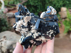 Natural Schorl Black Tourmaline with Feldspar Specimens x 2 From Erongo, Namibia - Toprock Gemstones and Minerals 