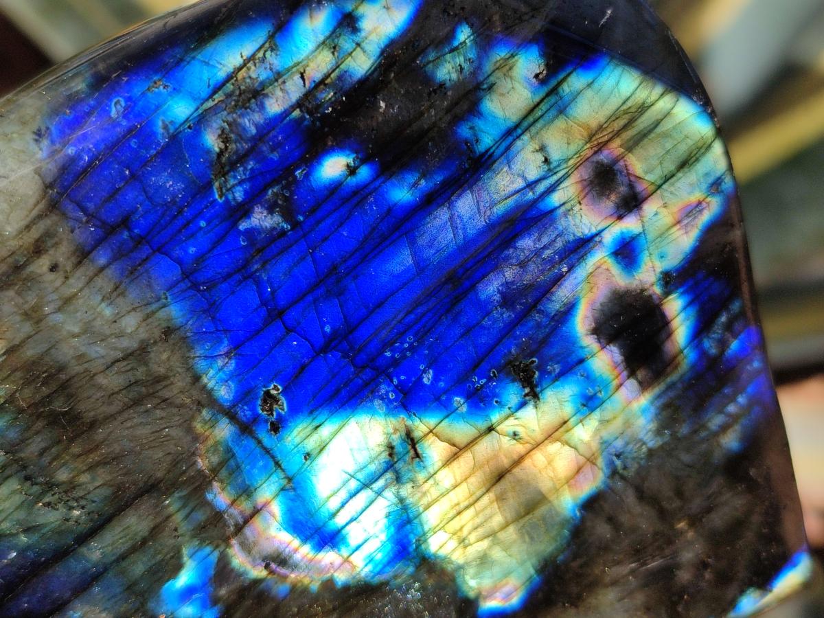 Polished Labradorite Standing Free Forms x 2 From Madagascar