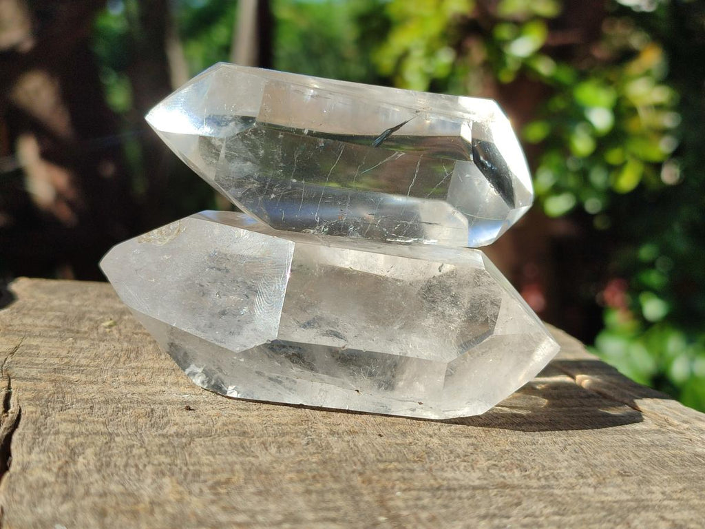 Polished Double Terminated Clear Quartz Crystals x 12 From Madagascar - Toprock Gemstones and Minerals 