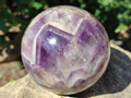 Polished Chevron Amethyst Spheres x 2 From Madagascar - Toprock Gemstones and Minerals 