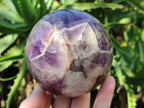 Polished Chevron Amethyst Spheres x 2 From Madagascar - Toprock Gemstones and Minerals 