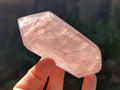 Polished Double Terminated Gemmy Rose Quartz Crystals x 6 From Madagascar - Toprock Gemstones and Minerals 