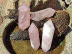 Polished Double Terminated Gemmy Rose Quartz Crystals x 6 From Madagascar - Toprock Gemstones and Minerals 