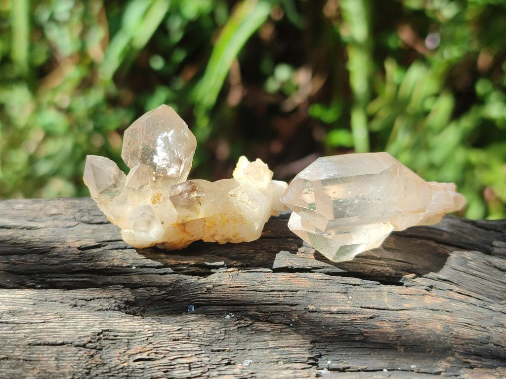 Natural Mixed Brandberg Window Quartz Crystals x 35 From Brandberg, Namibia - Toprock Gemstones and Minerals 