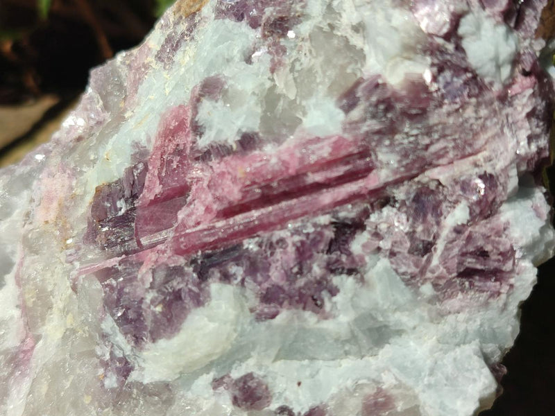 Natural Pink Rubellite Tourmaline Specimens x 2 From Karibib, Namibia - Toprock Gemstones and Minerals 