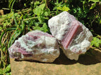 Natural Pink Rubellite Tourmaline Specimens x 2 From Karibib, Namibia - Toprock Gemstones and Minerals 