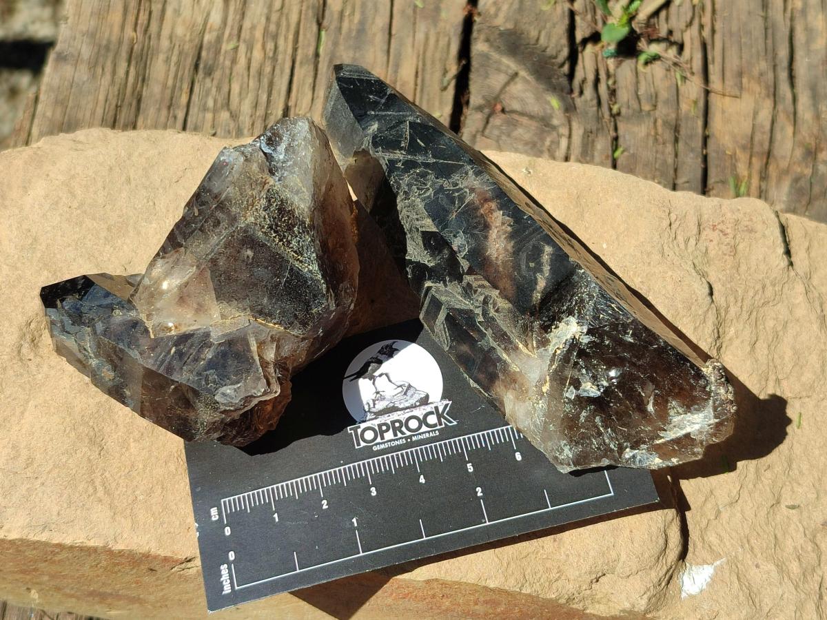 Natural Smokey Quartz Crystals and Clusters x 12 From Mulanje, Malawi - Toprock Gemstones and Minerals 