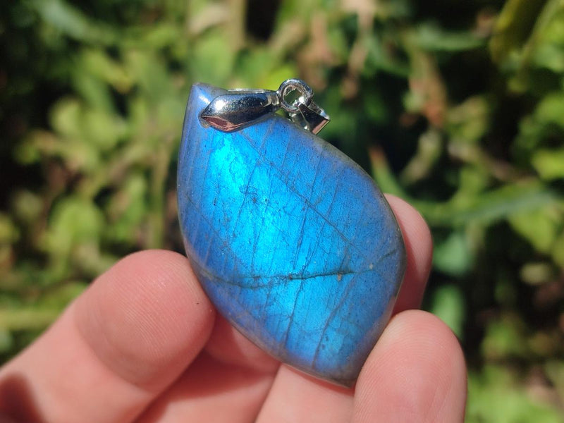 Polished Labradorite Pendants x 12 From Madagascar - Toprock Gemstones and Minerals 