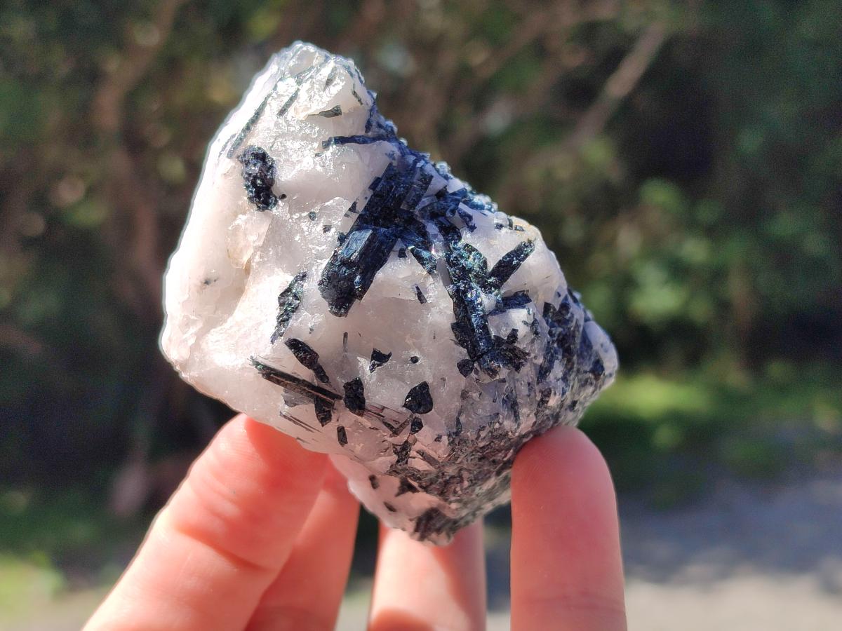 Natural Rare Indicolite Tourmaline in Quartz Specimens x 12 From Karibib, Namibia - Toprock Gemstones and Minerals 