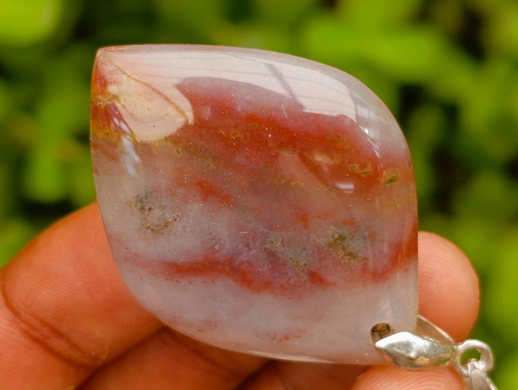 Polished Zebra Agate Pendants x 20 From Madagascar - Toprock Gemstones and Minerals 