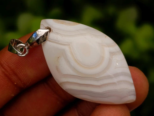 Polished Zebra Agate Pendants x 20 From Madagascar - Toprock Gemstones and Minerals 