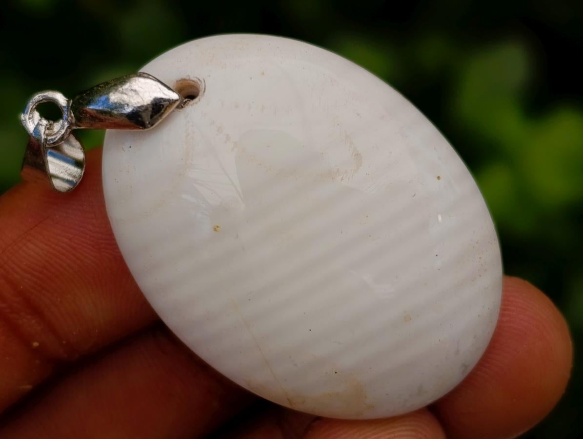 Polished Zebra Agate Pendants x 20 From Madagascar - Toprock Gemstones and Minerals 
