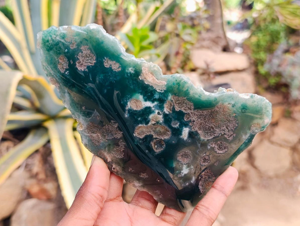 Polished On One Side Mtorolite Chrysoprase Plates x 6 From Mutorashanga, Zimbabwe - Toprock Gemstones and Minerals 