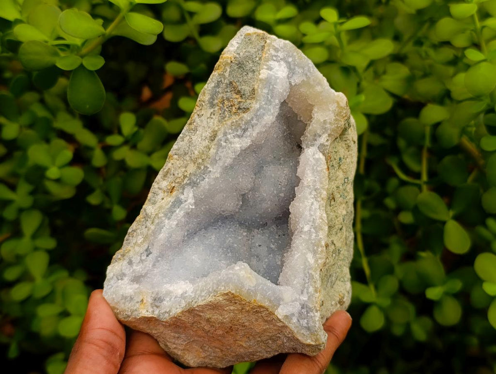 Natural Blue Lace Agate Geode Specimens x 4 From Nsanje, Malawi - Toprock Gemstones and Minerals 