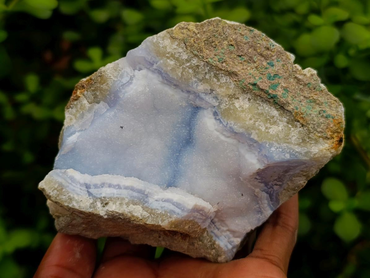 Natural Blue Lace Agate Geode Specimens x 4 From Nsanje, Malawi - Toprock Gemstones and Minerals 