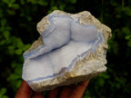 Natural Blue Lace Agate Geode Specimens x 4 From Nsanje, Malawi - Toprock Gemstones and Minerals 