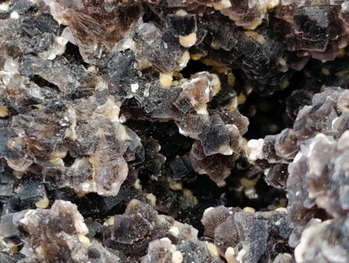 Natural Smokey Fluorite with Yellow Muscovite Mica Specimens x 2 From Erongo, Namibia - Toprock Gemstones and Minerals 