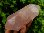 Polished Double Terminated Gemmy Rose Quartz Crystals x 6 From Madagascar - Toprock Gemstones and Minerals 