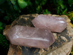 Polished Double Terminated Gemmy Rose Quartz Crystals x 6 From Madagascar - Toprock Gemstones and Minerals 