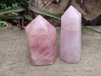 Polished Large Gemmy Rose Quartz Crystals x 2 From Madagascar - Toprock Gemstones and Minerals 
