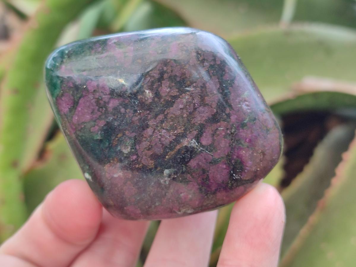 Polished Ruby Corundum In Chrome Verdite Free Forms x 3 From Mutoko, Zimbabwe - Toprock Gemstones and Minerals 