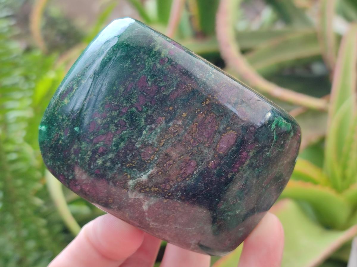 Polished Ruby Corundum In Chrome Verdite Free Forms x 3 From Mutoko, Zimbabwe - Toprock Gemstones and Minerals 