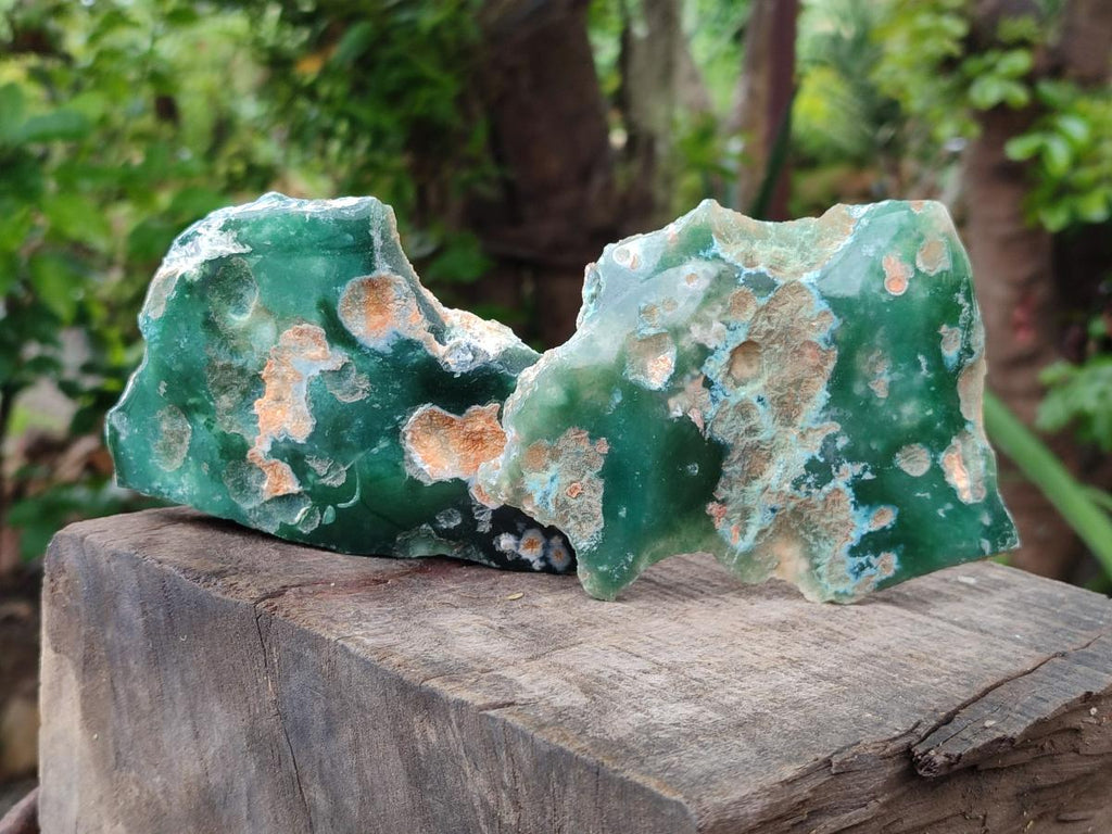 Polished On One Side Mtorolite Chrysoprase Plates x 6 From Mutorashanga, Zimbabwe - Toprock Gemstones and Minerals 