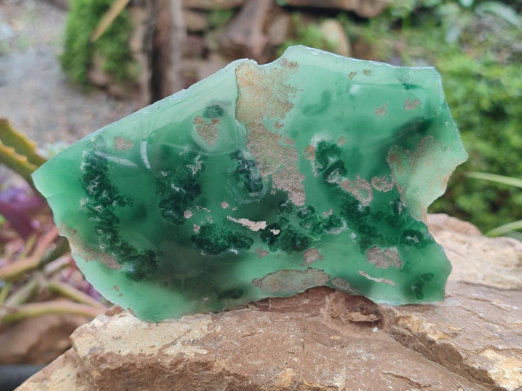 Polished On One Side Mtorolite Chrysoprase Plates x 6 From Mutorashanga, Zimbabwe - Toprock Gemstones and Minerals 